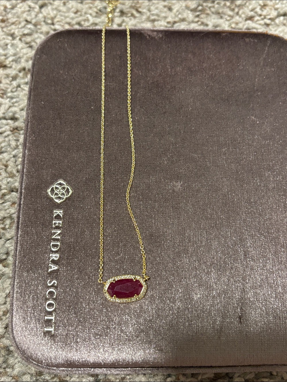 Kendra Scott Elisa Luxe in Maroon Jade